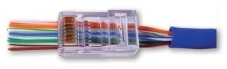 Doorsteek CAT5e Connector RJ45 - UTP 50 stuks voor soepele en stugge kabel