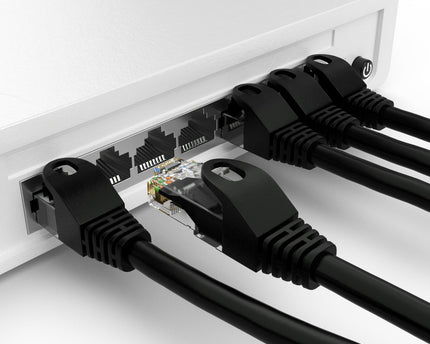Cat5e 0.25M Zwart UTP kabel