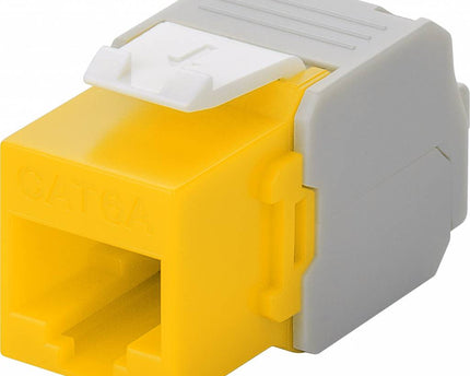 CAT6a Keystone RJ45 unshielded yellow