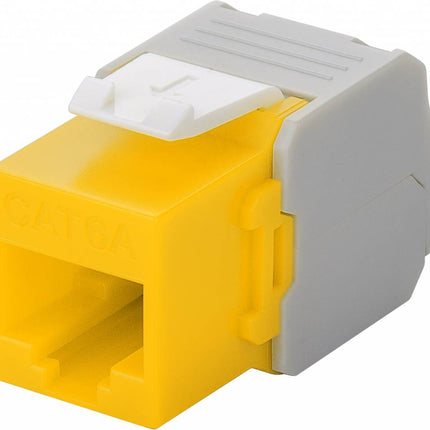 CAT6a Keystone RJ45 unshielded yellow