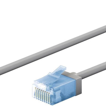 Ultra flexibele 10 M CAT 6A-patchkabel, dun, U/UTP, grijs