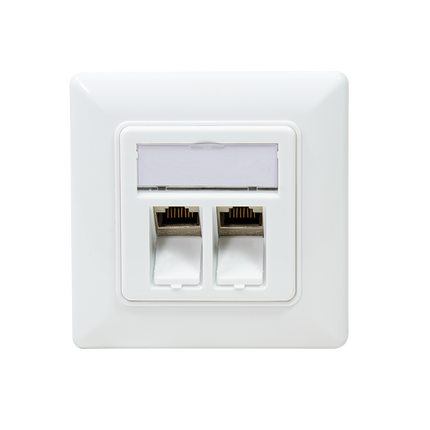 CAT6a keystone flush-mounted box 2-way