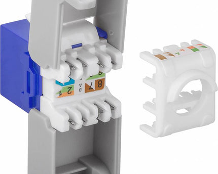 CAT6a Keystone RJ45 unshielded blue