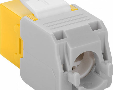 CAT6a Keystone RJ45 unshielded yellow