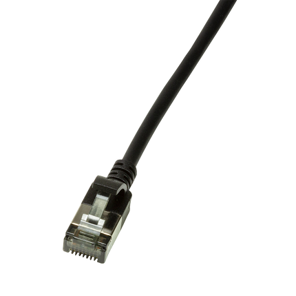 CAT.6A patch cable Ultraflex SlimLine black 1.5m