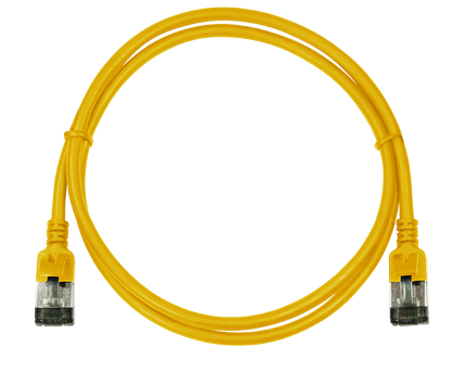 CAT6a U/FTP Ultraflex, 100% koper, geel, 0.5M