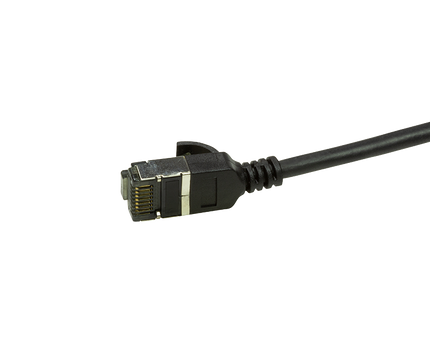 CAT.6A patch cable Ultraflex SlimLine black 0.5m
