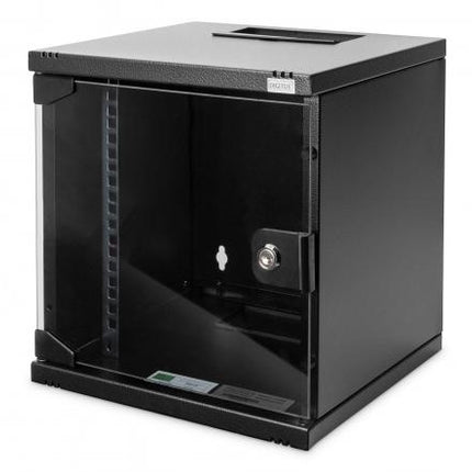 6U wall mounting cabinet 330x312x300 mm (WxHxD), black