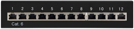 Cat6 Mini/Desktop 12 Port Patch Panel