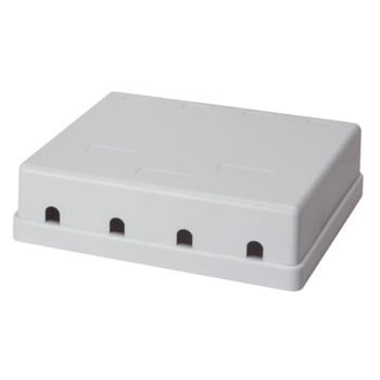 Keystone Surface Mount Box 4 port UTP White