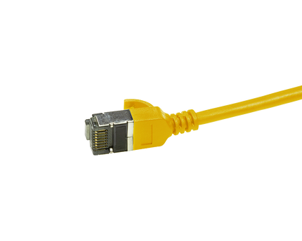 CAT6a U/FTP Ultraflex, 100% koper, geel, 0.5M