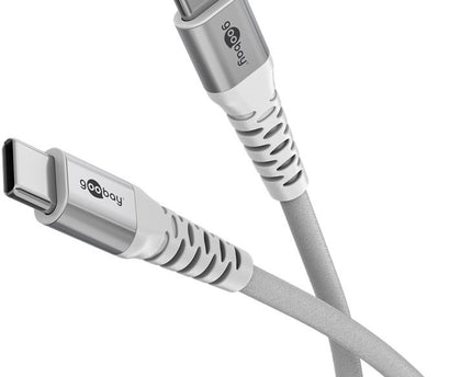 USB-C 0.5M Supersoft Textile Cable with Metal Plugs white