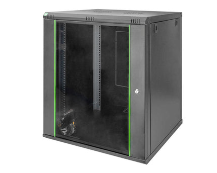 16U wall cabinet 789x600x600 mm, color black (RAL 9005)