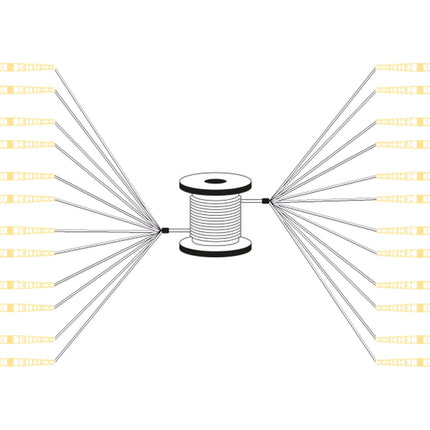 Pre-assembled Fiberglass 75 M Universal Breakout Cable, Single Mode OS2, 12 Fibers, LC/UPC - LC/UPC