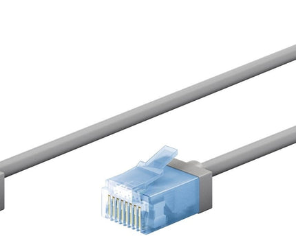 Ultra flexibele 7,5 M CAT 6A-patchkabel, dun, U/UTP, grijs