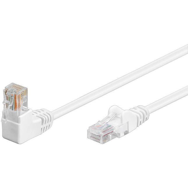 Cat5e 10 meter Wit UTP-kabel 1 x haaks