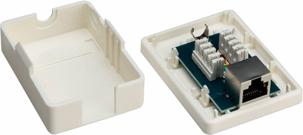 CAT6 opbouwdoos 1x RJ45 STP