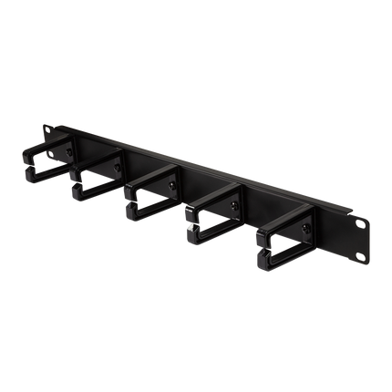 1U metal cable management bar with 5 brackets