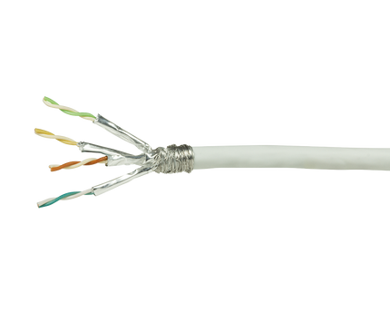 S/FTP CAT6 network cable solid 100M CCA white