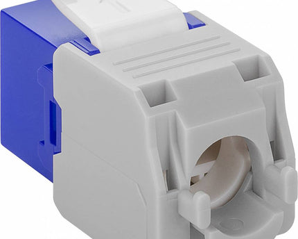 CAT6a Keystone RJ45 unshielded blue