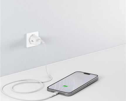USB-C 0.5M Supersoft Textile Cable with Metal Plugs white