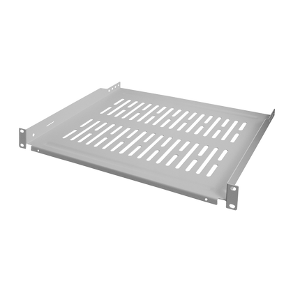 1U shelf for server cabinets of 450mm deep grey