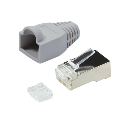 CAT6 Connector met tule RJ45 - STP 10 stuks voor soepele kabel