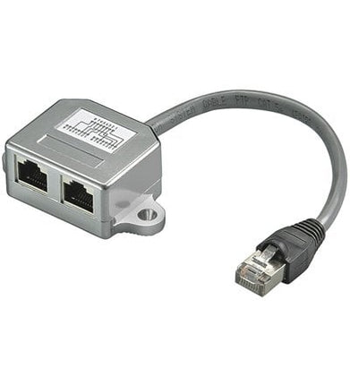 T-adapter / UTP kabel splitter - 2x RJ45