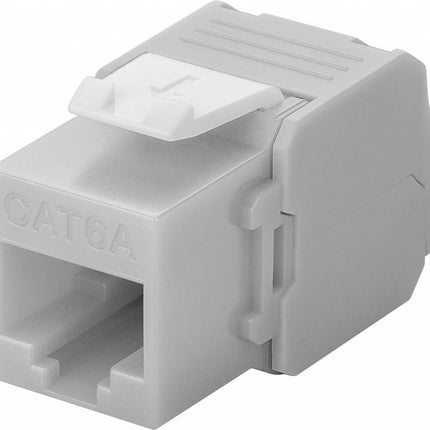 CAT6a Keystone RJ45 unshielded grey