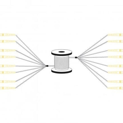 Reeds geassembleerde,  150 M universele breakout glasvezelkabel, multimode OS2, 8 vezels, LC/UPC - LC/UPC