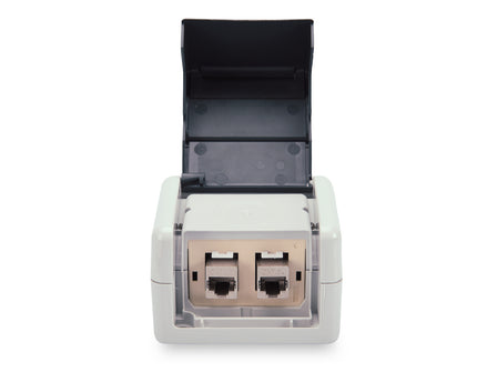 IP44 splash-proof Keystone surface-mounted box 2-way
