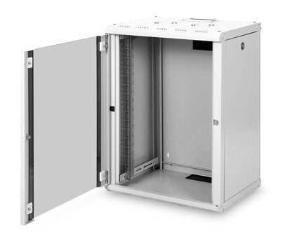 16U wandkast, Unique 600x450x820 mm, kleur grijs (RAL 7035)