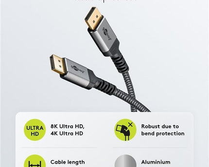 DisplayPort™ Cable, 8K @ 60 Hz 2M
