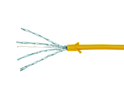 CAT6a U/FTP Ultraflex, 100% koper, geel, 0.5M