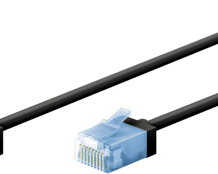 Ultra flexibele 0,15 M CAT 6A-patchkabel, dun, U/UTP, zwart