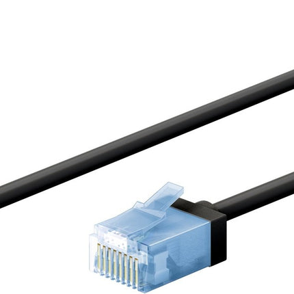 Ultra flexibele 0,15 M CAT 6A-patchkabel, dun, U/UTP, zwart