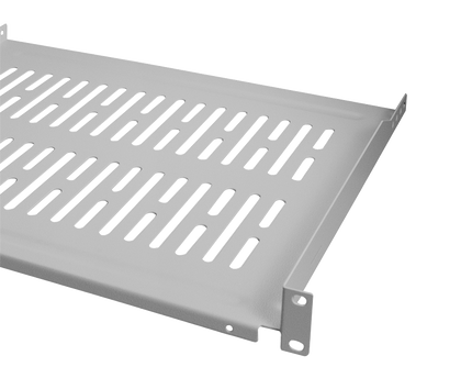 1U shelf for server cabinets of 450mm deep grey