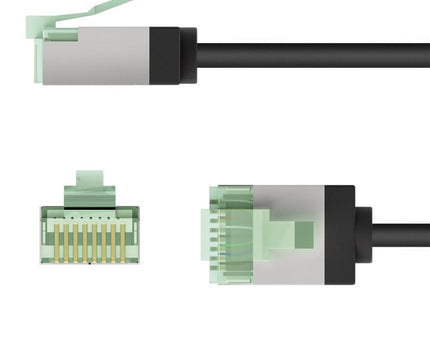 Ultraflexibele 5 M CAT 8.1-patchkabel, slank, U/FTP,  zwart