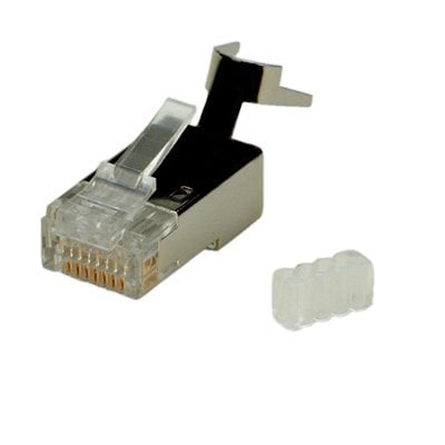 CAT6 Connector met hulpstuk RJ45 - STP 10 stuks voor stugge kabel