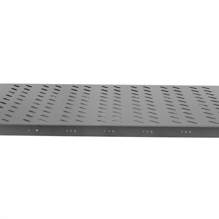 19 Inch 1U legbord voor rekken vanaf 1000 mm diepte 44x486x770 mm, tot 50 kg, zwart (RAL 9005)