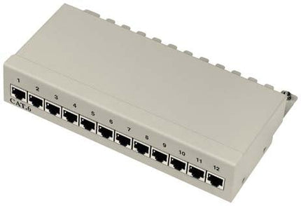 Cat6a 12 Port Patch Panel RAL 7035