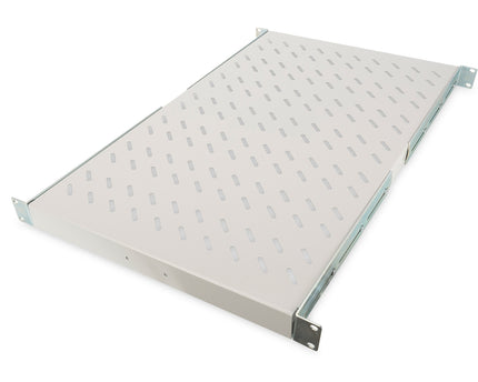 19 Inch 1U shelf for racks from 1000 mm depth 44x483x737 mm, up to 100 kg, gray (RAL 7035)
