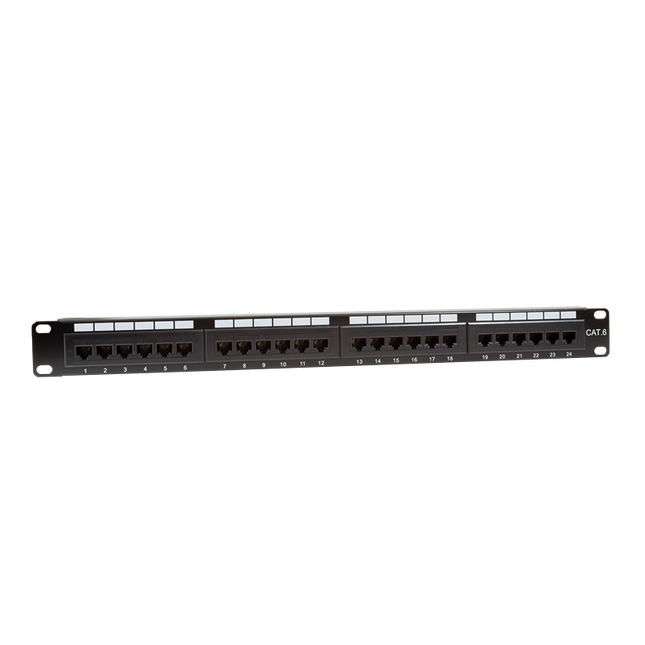 CAT6 24 poorts patchpanel met backbar