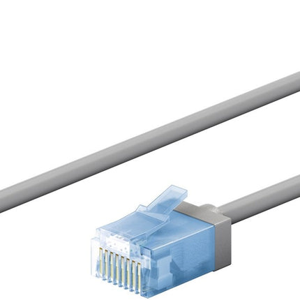 Ultra flexibele 0,50M CAT 6A-patchkabel, dun, U/UTP, grijs