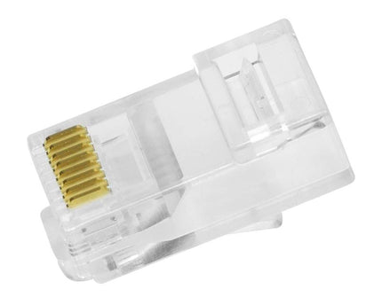 Doorsteek CAT6 Connector RJ45 - UTP 50 stuks voor soepele en stugge kabel
