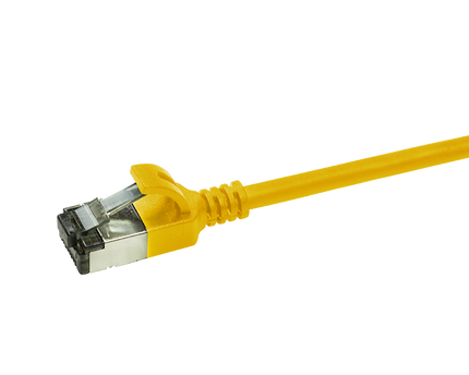 CAT6a U/FTP Ultraflex, 100% koper, geel, 0.5M