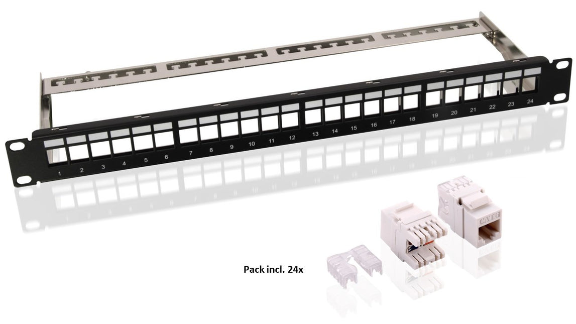 CAT6 keystone patch panel set