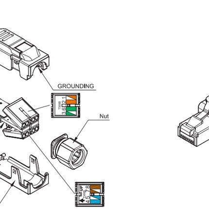 CAT6a Toolless Plug RJ45 - STP