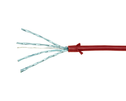CAT6a U/FTP Ultraflex, 100% koper, rood, 5M