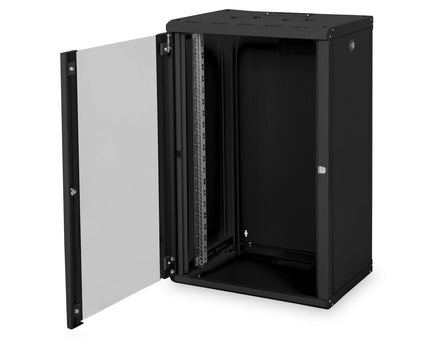 20U wandkast, Uniek 600x450x998 mm, kleur zwart (RAL 9005)